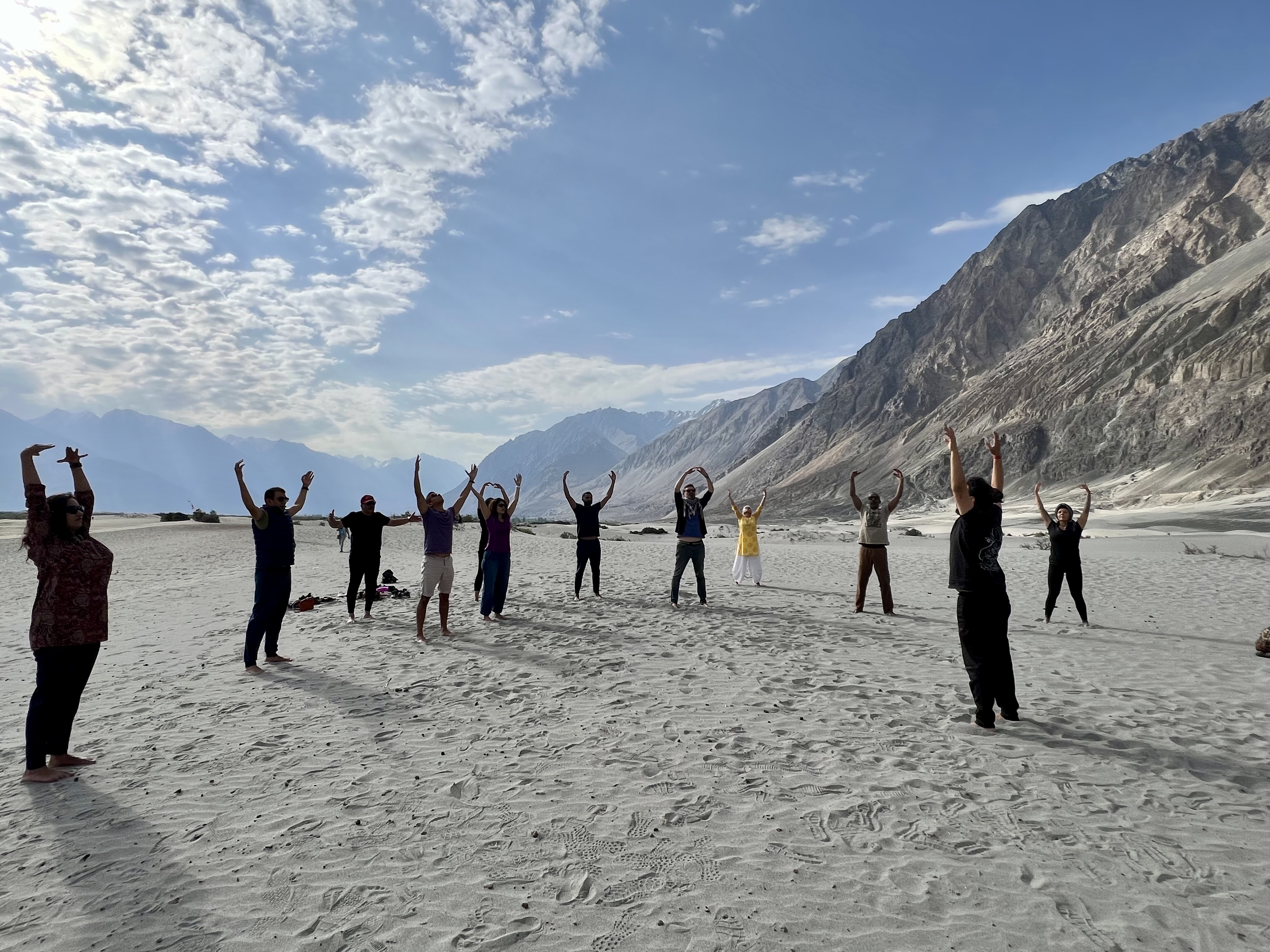 Retreat movement in the mountains